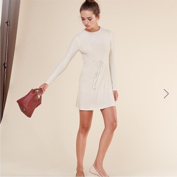 Reformation Dresses & Skirts - Reformation Rib Knit Long Sleeve Mini Dress S